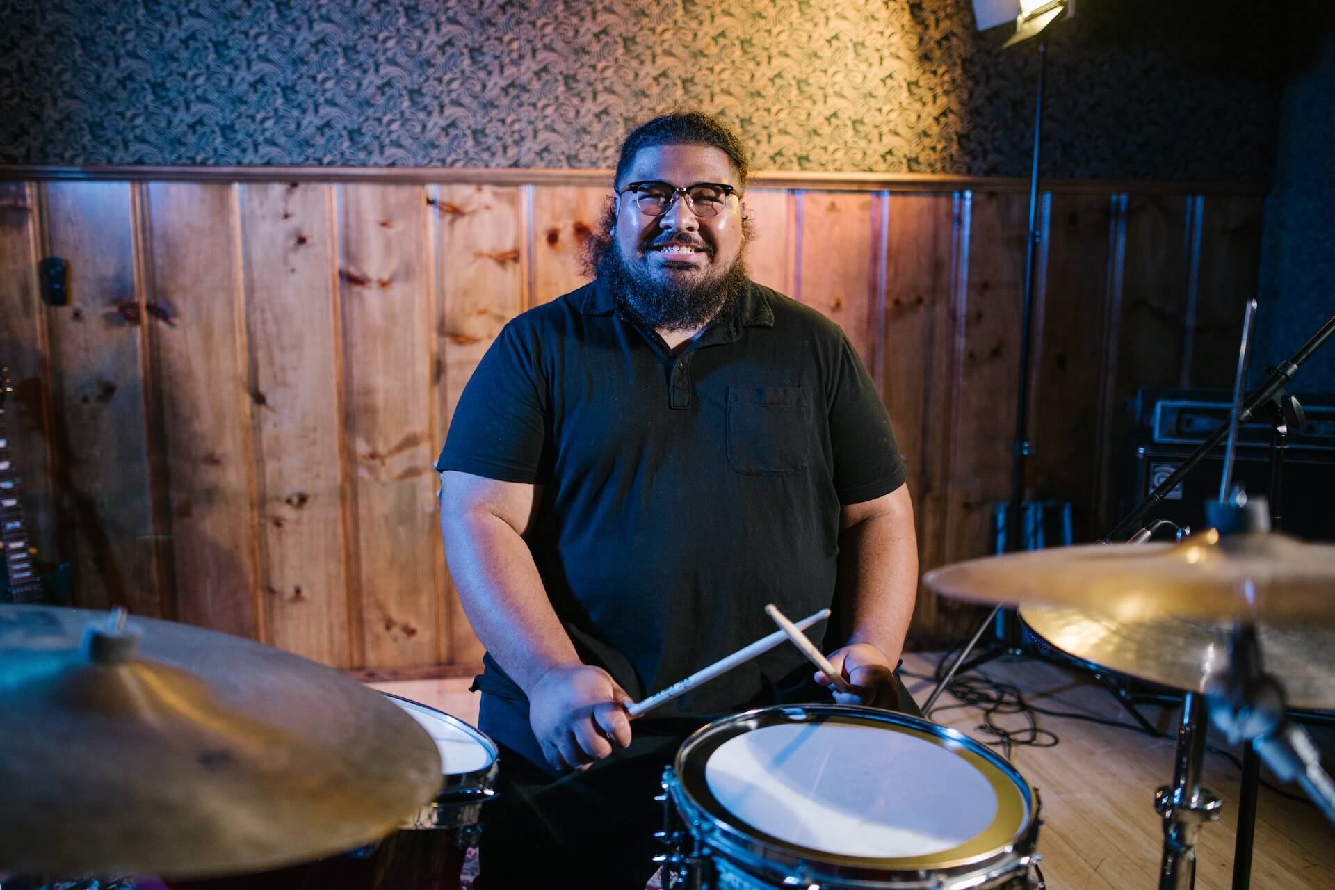 Drummer having fun