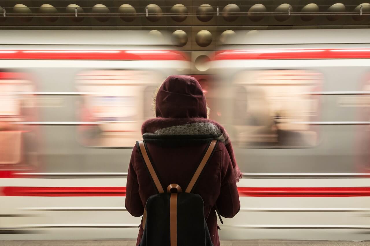fast moving train