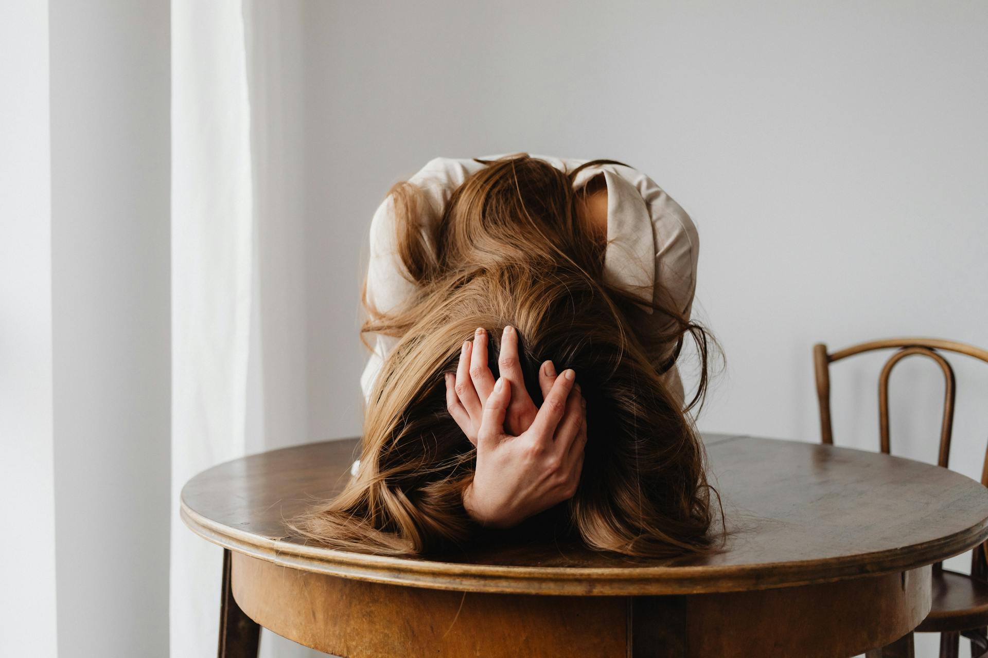 Woman suffering from PMDD and ADHD