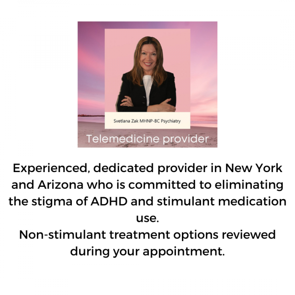 Svetlana Zak ADHD specialist in NY and AZ